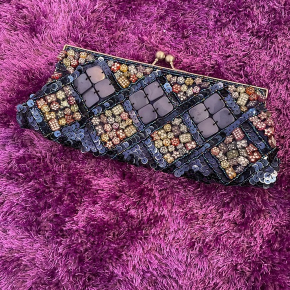 Blue sparkle clutch - Picture 1 of 6